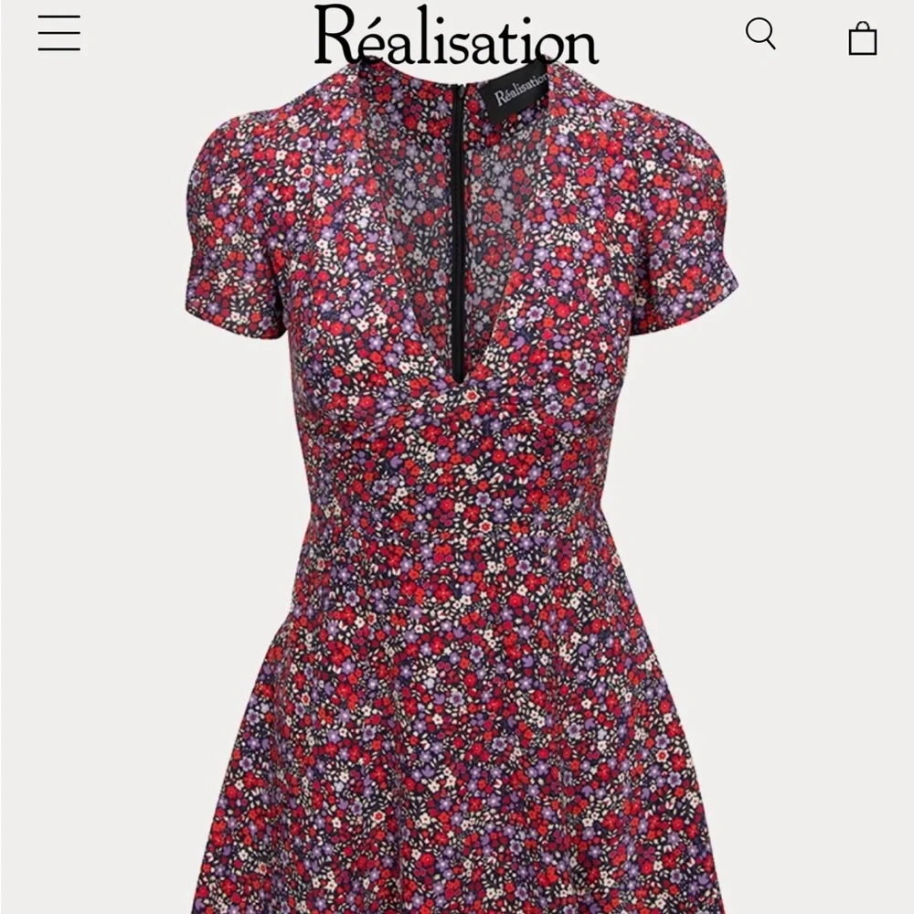 Realisation Par Floral Mini Dress - Red and Purple - Picture 1 of 8